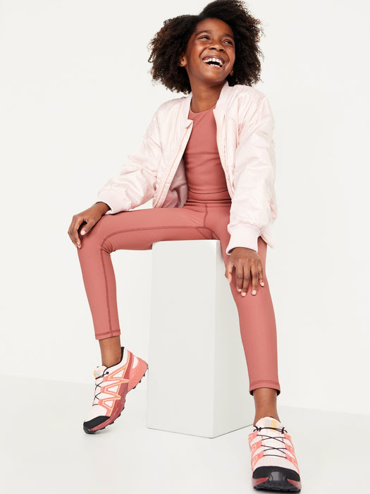 High-Waisted PowerSoft 7/8-Length Performance Leggings for Girls