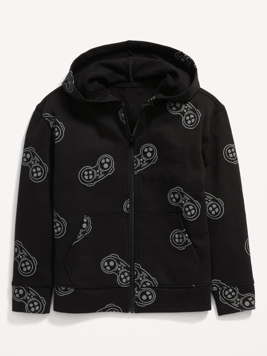Graphic Zip-Front Hoodie for Boys