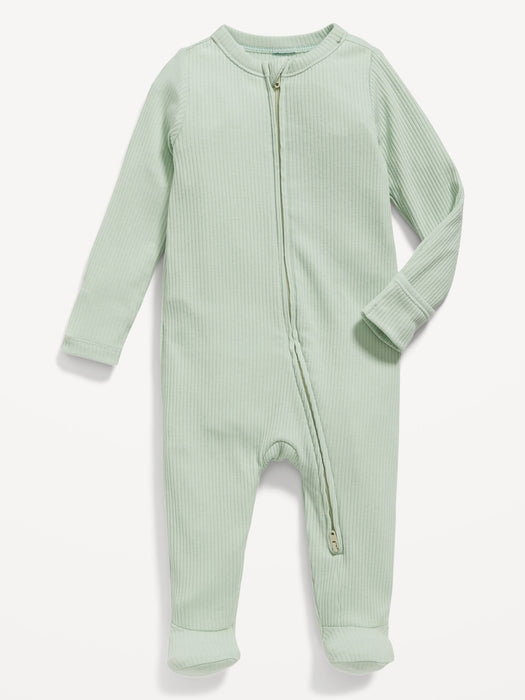 Unisex 2-Way-Zip Sleep & Play Footed One-Piece for Baby
