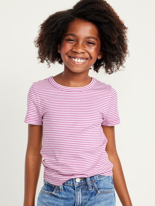 Fitted Crew-Neck T-Shirt for Girls