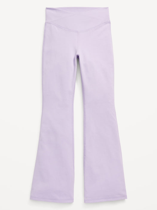 High-Waisted PowerChill Crossover Flared Leggings for Girls