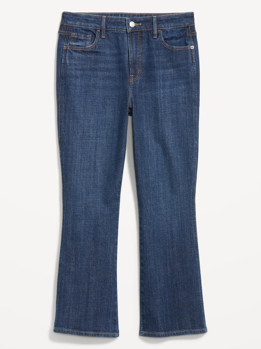 High-Waisted 90s Cropped Flare Jeans