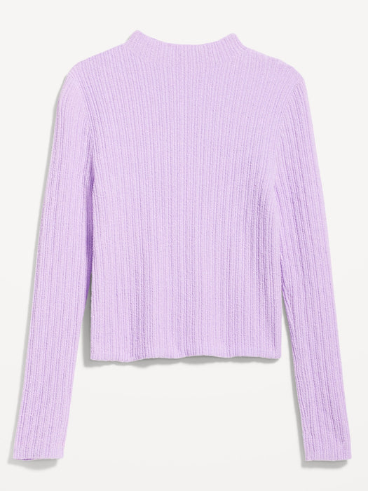 Rib-Knit Crop Sweater