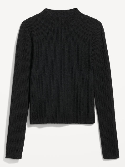 Rib-Knit Crop Sweater