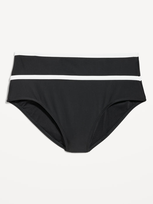 High-Waisted Bikini Swim Bottoms