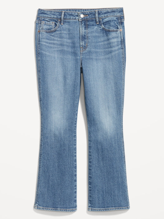 High-Waisted Vintage Crop Flare Jeans
