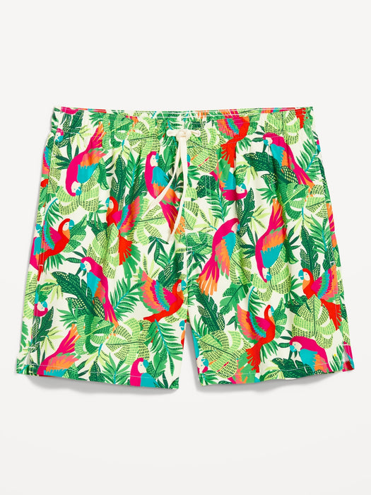 Printed Swim Trunks -- 5-inch inseam
