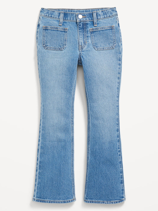 High-Waisted Utility Slim Flare Jeans for Girls