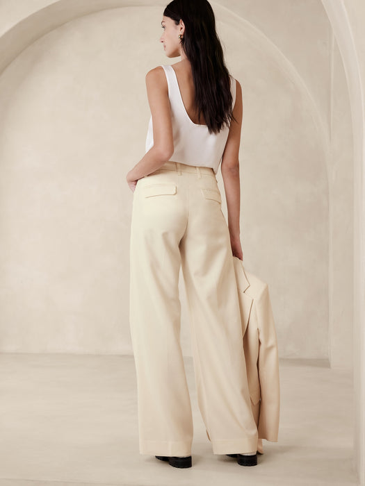 Lido Wide-Leg Italian Wool Pant