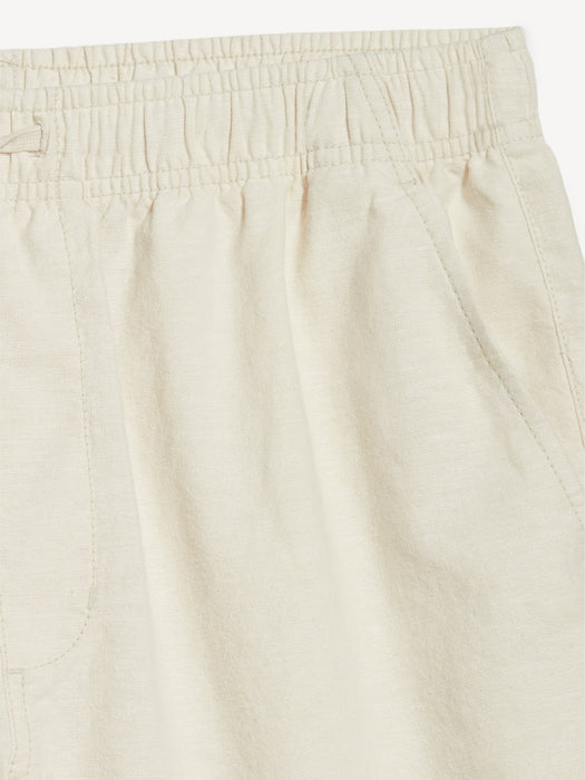 Linen-Blend Jogger Shorts -- 5-inch inseam