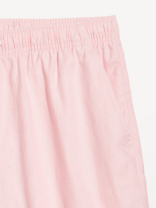 Linen-Blend Jogger Shorts -- 7-inch inseam