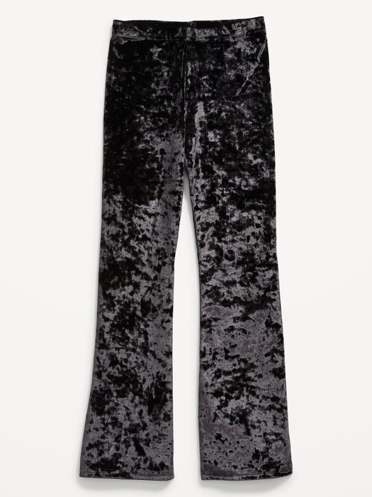 Crushed Velvet Flare Leggings for Girls