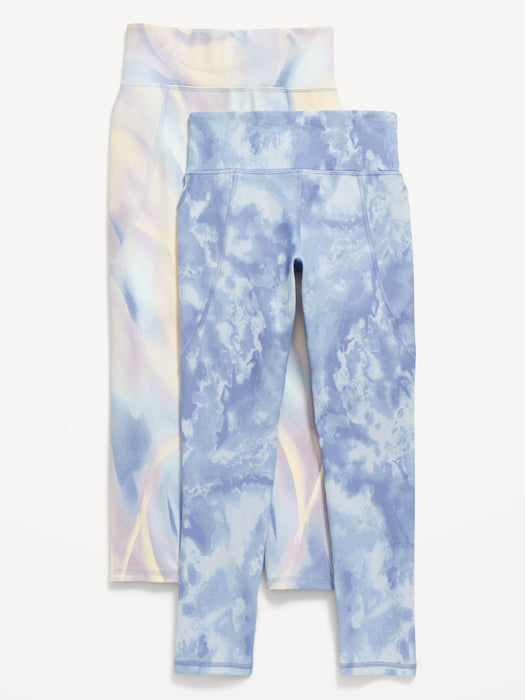 High-Waisted PowerSoft 7/8-Length Side-Pocket Leggings 2-Pack for Girls