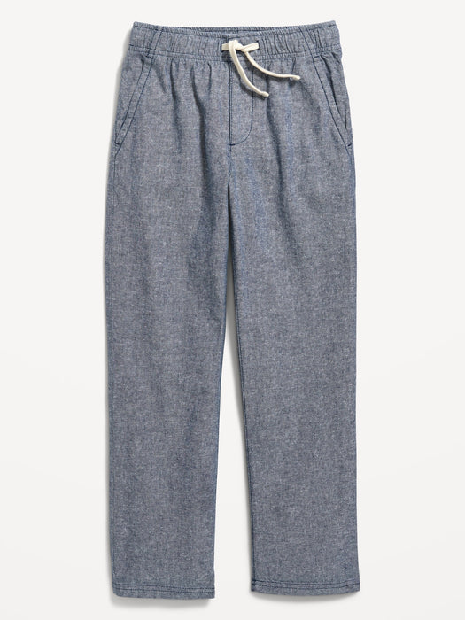 Straight Pull-On Linen-Blend Pants for Boys