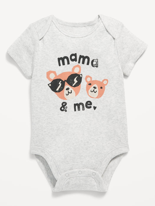 Unisex Short-Sleeve Graphic Bodysuit for Baby