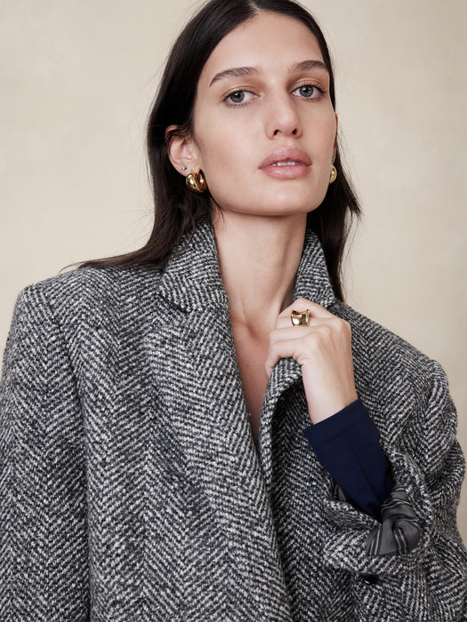 Olinda Oversized Italian Herringbone Blazer