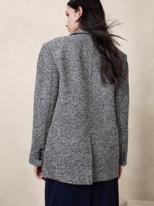 Olinda Oversized Italian Herringbone Blazer