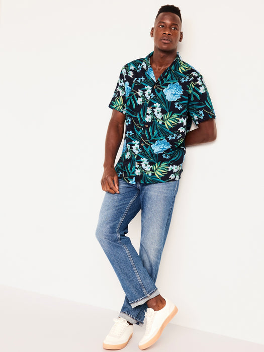 Short-Sleeve Printed Camp Shirt