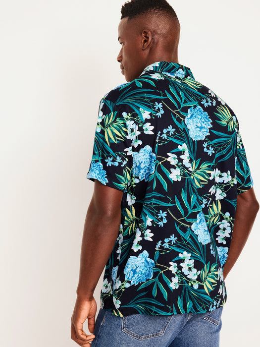 Short-Sleeve Printed Camp Shirt
