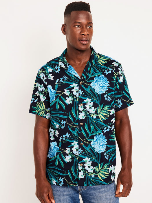 Short-Sleeve Printed Camp Shirt