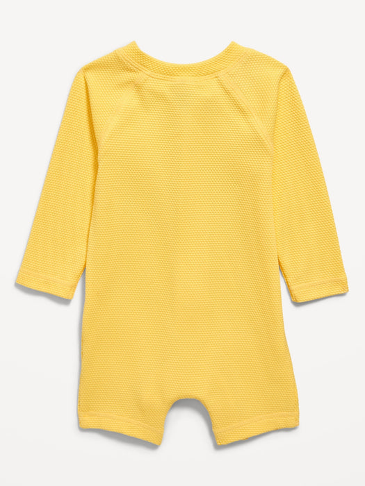 Unisex Long-Sleeve Swim Rashguard Bodysuit for Baby