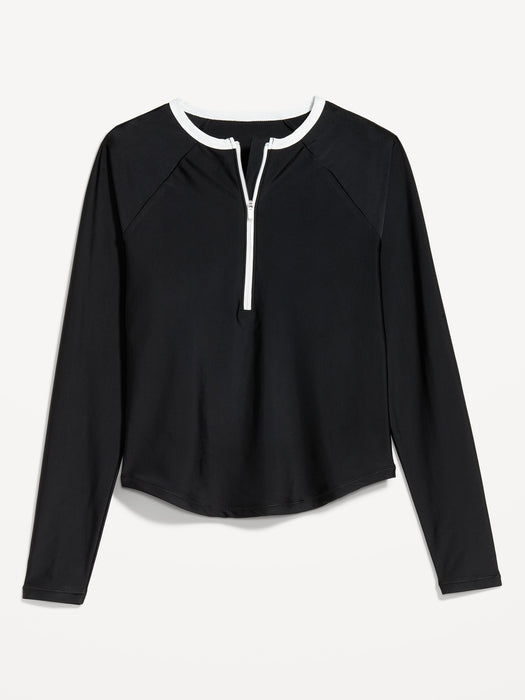 Half Zip Crop Rashguard