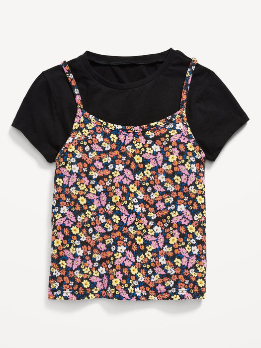 2-In-1 Striped Cami & T-Shirt for Girls