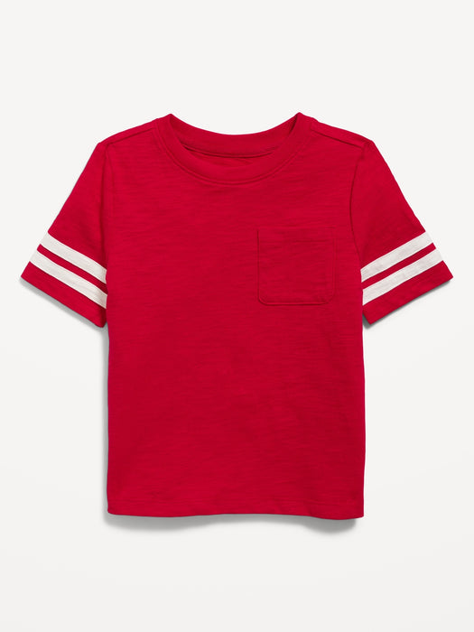 Short-Sleeve Stripe Pocket T-Shirt for Toddler Boys