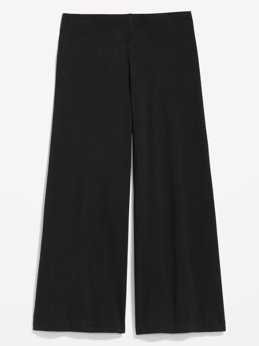 High-Waisted Wide-Leg Crop Leggings