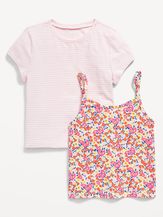 2-In-1 Striped Cami & T-Shirt for Girls