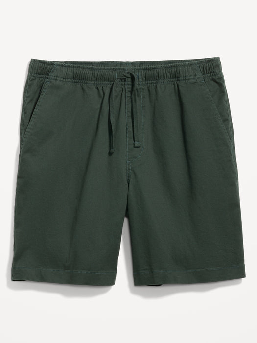 Pull-On Twill Jogger Shorts -- 7-inch inseam
