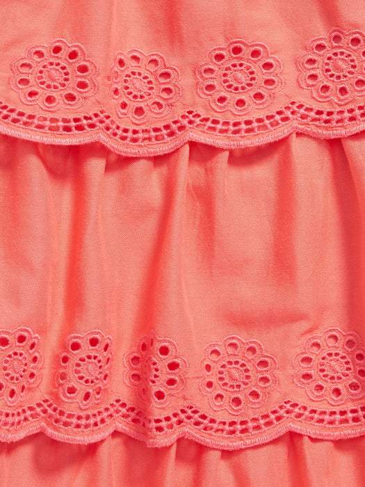 Sleeveless Tiered Eyelet Dress for Girls