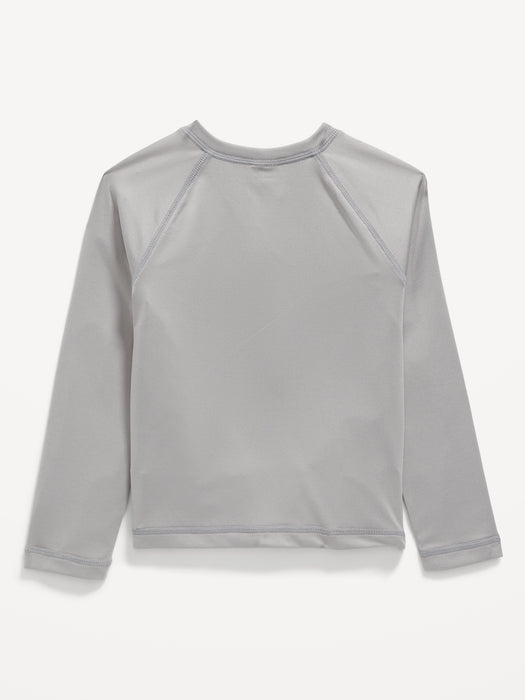 Long-Sleeve Quarter-Zip Rashguard Swim Top for Toddler Boys