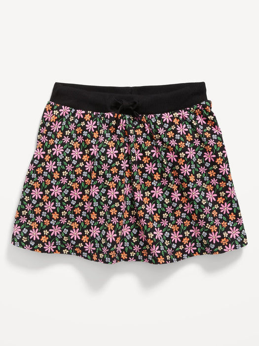 Printed Drawstring Skort for Girls