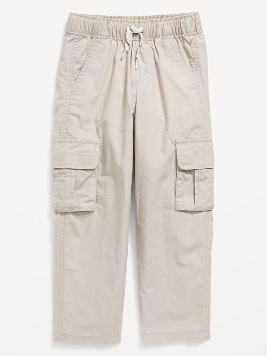 Functional-Drawstring Cargo Pants for Toddler Boys