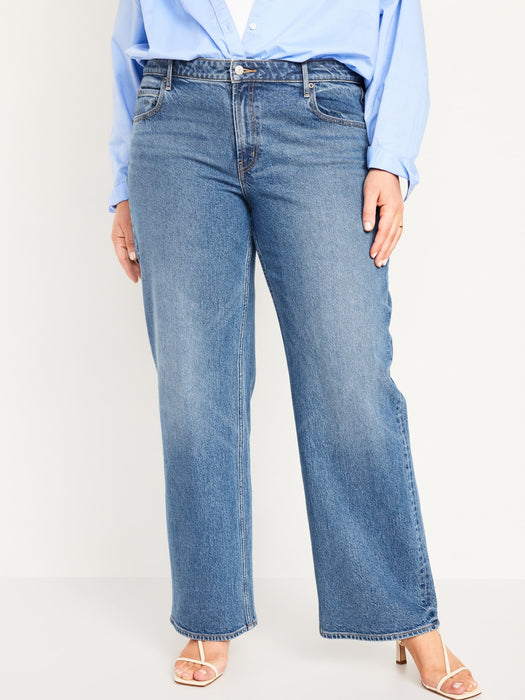 Mid-Rise Wide-Leg Jeans for Women