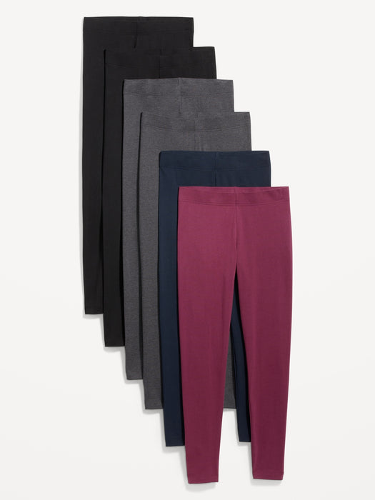 High-Waisted Leggings 6-Pack for Women