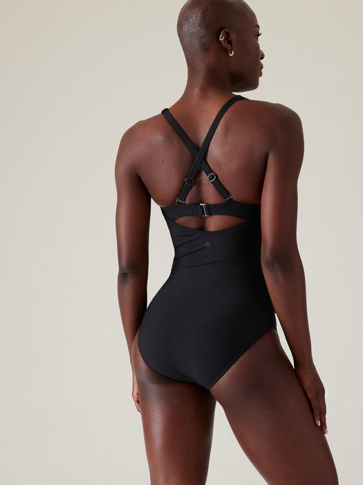 Square Neck One Piece Swimsuit