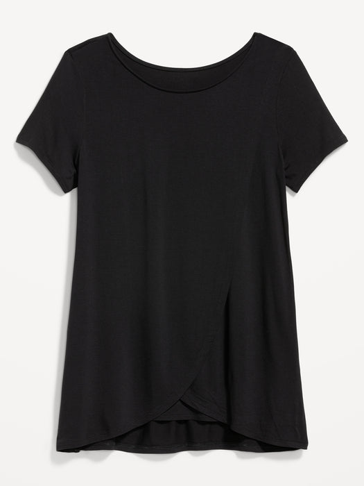 Maternity Scoop Neck Nursing T-Shirt