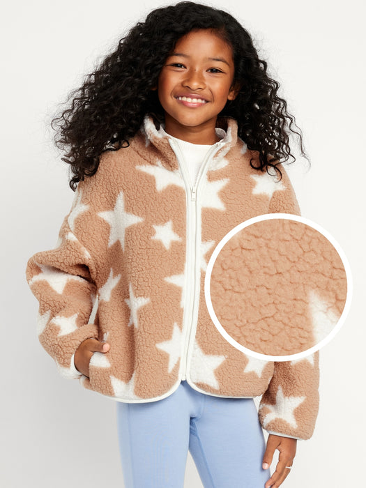 Cozy Sherpa Zip Jacket for Girls