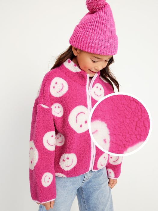 Cozy Sherpa Zip Jacket for Girls