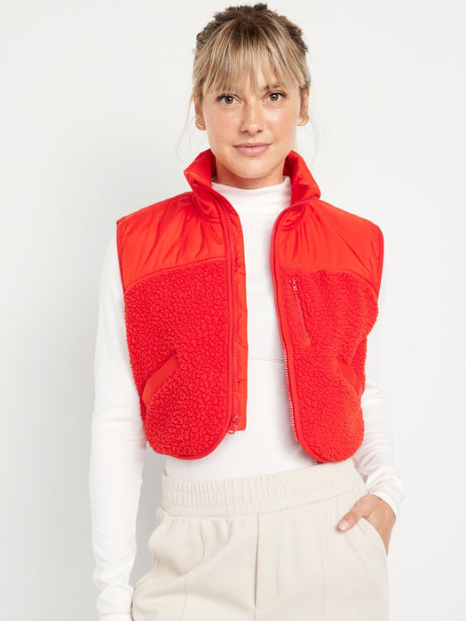 Crop Hybrid Zip Vest