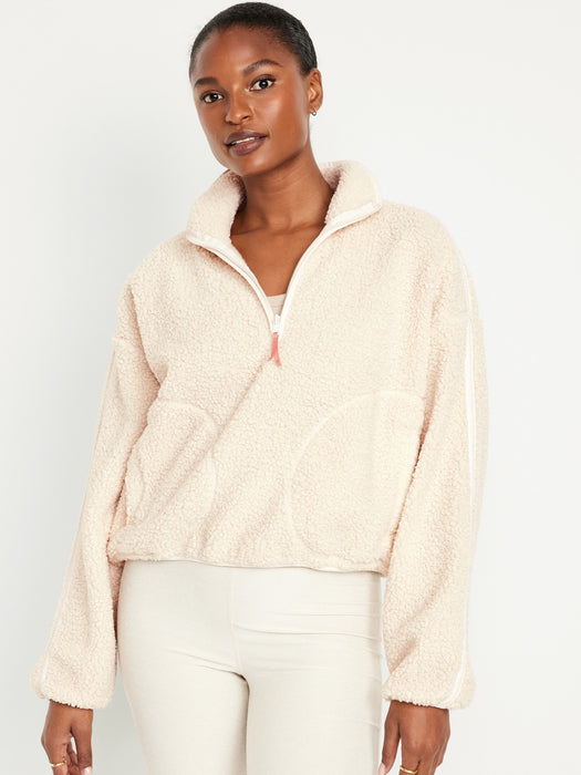 Crop Sherpa Quarter Zip