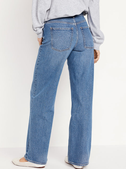 Mid-Rise Wide-Leg Jeans for Women