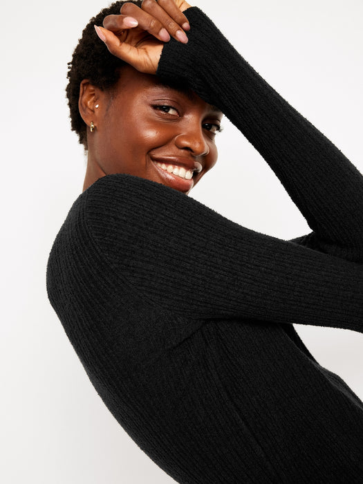 Rib-Knit Crop Sweater