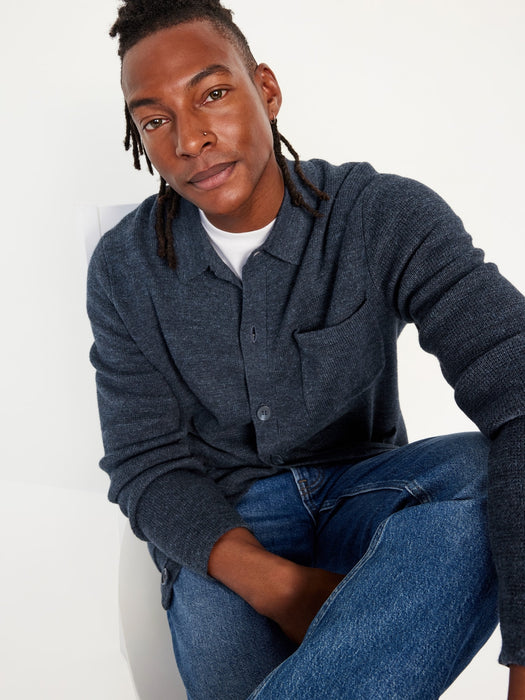 Button-Front Sweater