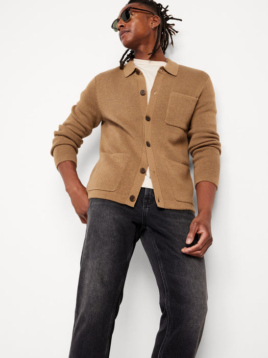 Button-Front Sweater