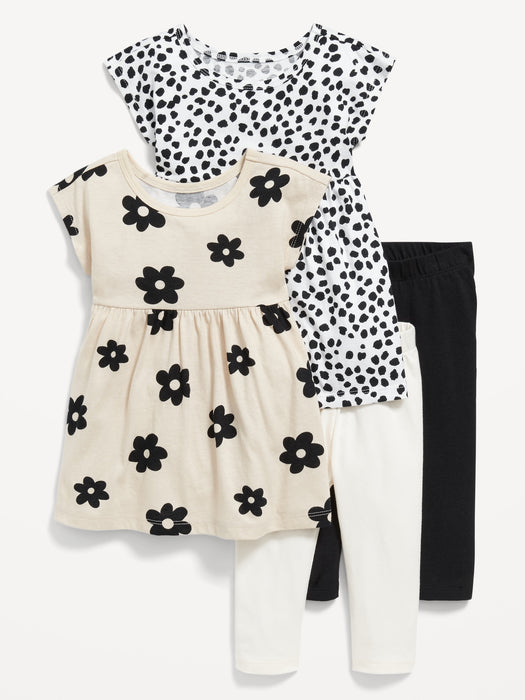 Short-Sleeve Dress & Leggings Set for Baby