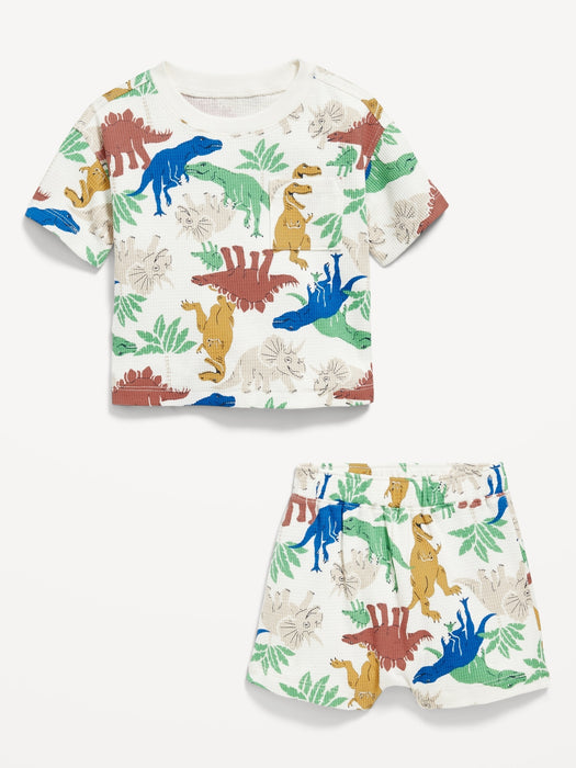 Short-Sleeve Pocket T-Shirt and Shorts Set for Baby