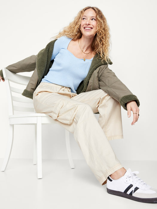 Mid-Rise Cargo Pants